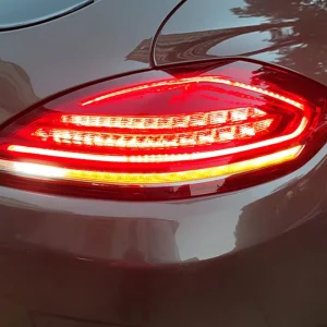 For Panamera Taillights 970 Model Modified New Style Sequential Turn Signal Tail Light Assembly Deep Red Lens 12V
