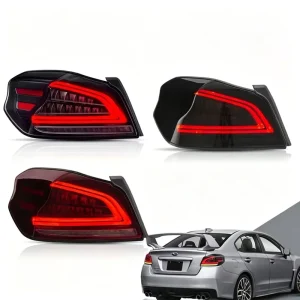 For Subaru WRX STI LED Tail Light Assembly Sequential Flowing Turn Signal Brake Rear Lamp Modified Upgrade Replacement