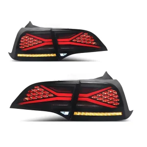 For Tesla Model 3 LED Tail Lights Car Stop Brake Lamp Moving Turn Signal Reverse Lamp Car Accessories