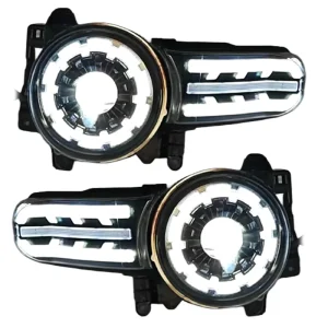For Toyota FJ Cruiser Gear Eye LED Headlight Assembly Sequential Turn Signal Corner Light DRL Bi LED Projector Lens