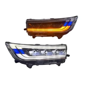 For Toyota Innova LED Headlights Sequential Turn Signals RGB Daytime Running Lights Three Lens Design