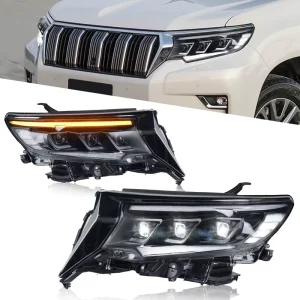 For Toyota Land Cruiser Prado 150 LC150 LED Head Lamps Sequential Turn Signal Facelift