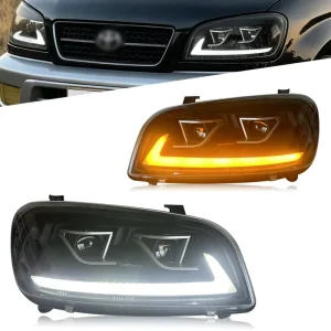 For Toyota RAV4 Headlight Assemblies LED Daytime Running Lights Sequential Turn Signals and Projector Headlights