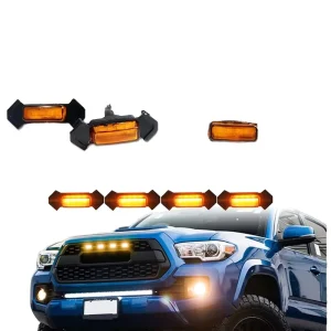 For Toyota Tacoma LED DRL Decorative Light 12V Amber Smoke Bumper Fog Lamp 4PC/Lot Car LED Tuning