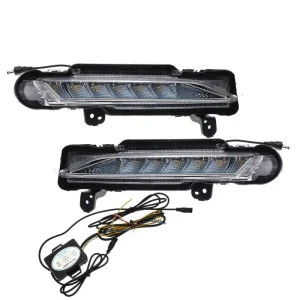 For Toyota Yaris Waterproof 12V LED DRL Daytime Driving Running Light Daylight Fog Lamp with Turn Signal Style Relay