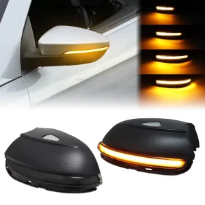 For VW B7 Jetta Scirocco Passat CC EOS Beetle Mirror Sequential Blinker Indicator Lights Water Running Dynamic Turn Signal Lamps