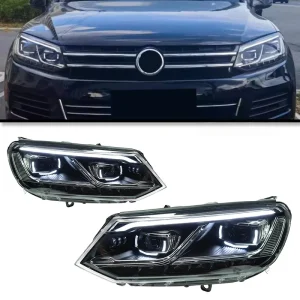 For Volkswagen Vw Touareg Led Headlights LED Laser Lenses Drl Sequential Turn Signal Headlamp Daytime Running Lights