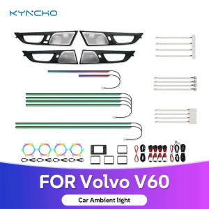 For Volvo S60 V60 Smart Dimmable LED Ambient Lighting Upgrade Fit for Interior Neon Flowing Symphony Automotive Ambient Lighting