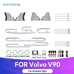 For Volvo V90 Smart Dimmable LED Car Ambient Light Interior Light Upgrade Symphony Flowing Light Emitting Diode Interior Light