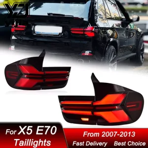 For X5 E70 Tail Light Assembly SJC Model 12V 50W LED Replacement Turn Signal Flowing Light
