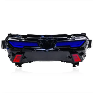 For Yamaha Turbo V3 Motorcycle LED RGB Tail Light with Turn Signal Indicators Effect Accessories