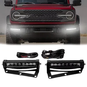 Ford Bronco Models Front Bumper LED Fog Lights Off-road Modification Auxiliary Lights Lighting System