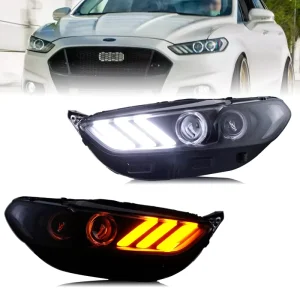 Ford Fusion Headlight 2013-2017 Mondeo DRL Mustang Design HID Dynamic Signal Bi Xenon LED Beam Accessories