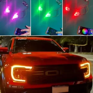 Ford Ranger T9 Raptor Daytime Running Light RGB LED Module DRL Boards Mobile Phone APP Controls Color Change