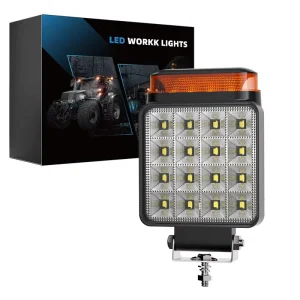 Forklift Warning Light LED Off Road Spotlights Multi Mode Flash Modification 9-36V 2600 Lumens 4 Inch