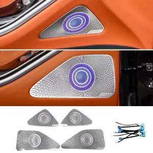 Four Door Luminous Speaker Cover 64 Color LED Ambient Light Car Door Tweeter Trim Cover for Mercedes Benz S Class New