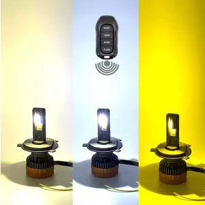 Free Control Colors LED Moving Head Beam Bulb LED Headlights for Car Motorcycle Equipp 12V 24V Three Colors Cars Bulb