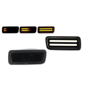 Front Bumper Turn Signal Light for Chevy Camaro Switchback White DRL & Amber Sequential Blinker Light Smoked Lens Lamp
