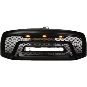 Front Grille Mod Upgrade Kit for Dodge Ram 1500 LED Logo Mesh Bumper Replacement Tuning Parts