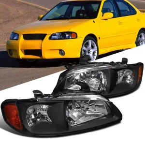 Front Headlight Assembly for Nissan Sentra 4 Door Halogen Headlamp Head Light Lamp OEM 260605M026 260105M026