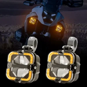 Front LED Work Lights for Cars Off Road Square Spotlights Auxiliary Lights for Retrofit Upgrade