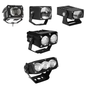 Front Lens LED External Motorcycle Spotlight Headlamp High Low Beam Floodlight Projector Aluminum IP67 Light