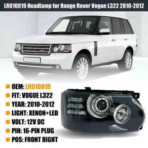 Front Right Bi Xenon Led Headlights LR010819 Fit for Land Rover Range Rover Vogue L322 LED Signature Headlamp Assembly