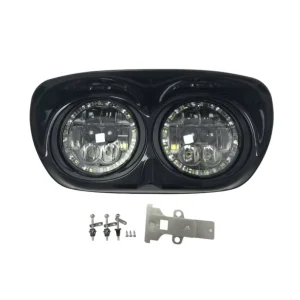 Full LED Adaptive 5.75 Inch Black Housing Motorcycle Lighting System Headlights for Harley Road Glide Dual