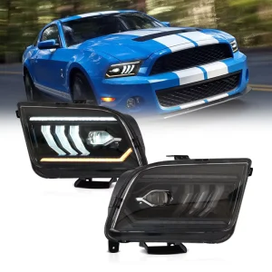 Full LED Head Lights Sequential Turn Signal Car Front Lamp Assembly Headlights for Ford Mustang