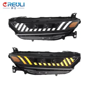 Full LED Headlights Dynamic Sequential DRL Plug Play RS7 Style Front Lamp Auto Parts for Honda Accord 22 24
