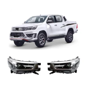 Full LED Headlights for Toyota Hilux Includes Turn Signal and DRL Front Head Light