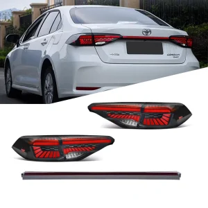 Full LED Tail Lights Back Rear Lamp Spoiler Lamp for Toyota Corolla SE LE Sedan