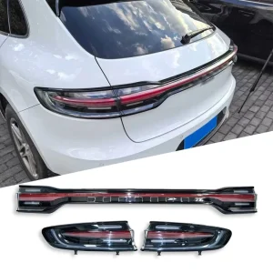 Full LED Through Tail Light for Porsche Macan 14 17 Old to New Dynamic Flowing Turn Signal Rear Lamp