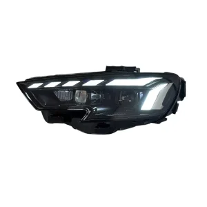 Full Laser Lens Front Head Lamp Kit Streaming Day Running Light Modified Headlight Assembly FOR Audi A3