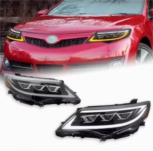 Funkywheel LED Modified Upgrade Headlamp Headlights for Toyota Camry 12 14