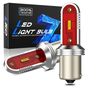 G-R-1860 2pcs 18W LED S25 BA15S Bulb CSP Retrofit Upgrade Car Turn Signal Reverse Tail 12V 40C~105C 1 Year Warranty