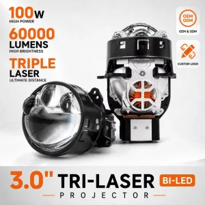 G VIEW 3 Laser Lenses 3.0 Inch Car Headlights H4 Bi LED Projector Lens High and Low Beam H7 9005 9006 Auto Lamp 6000K