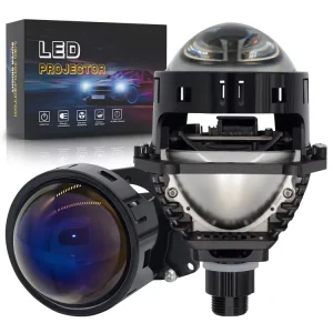 G View 200W LED Projector Headlights High Low Beam 3 Inch Car Bi LED Lens 6000K Double Lens Bi Led Projector