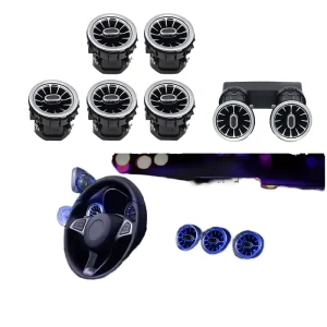 GLC X253 Auto Interior LED Atmosphere Light Front Rear Air Outlet Vent 3/64 Colors for Mercedes-Benz C-class W205