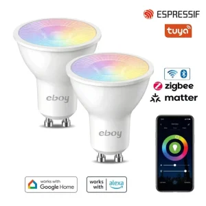 GU10 RGBCW 4.9W 420LM 100 240V Tuya Wifi for Alexa Google App Control Dimmable LED Light Smart Bulbs for Home