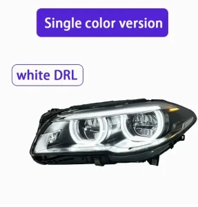 GZYLC Dual-color Headlight for BMW 5 Series F10 F18 520i 525i Daytime Running Light Head Lamp Angle Eyes Style Light