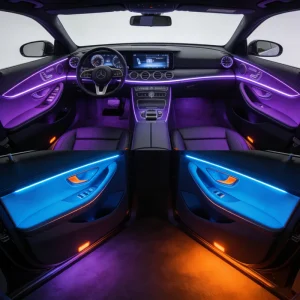 Glint OEM ODM Full Set Hidden RGB LED Interior Ambient Light for Dashboard Center Console Door Strip App Control