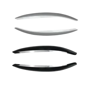 Gloss Black Angry Eye Headlight Eyebrows Eyelids for VW Polo MK5 6R 6C ABS Plastic Front Lamp Trim Cover Aftermarket