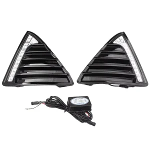 Gloss Model LED Car DRL Daytime Running Light Bumper Front Fog Lamp Dimming Relay for Ford Fo Cus 3 PARTS Accessories