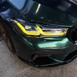 Golden Eye Laser DRL RGB Headlight for BMW 5 Series G30 G38 F90 M5 Yellow White Dual Color LED Daytime Running Light