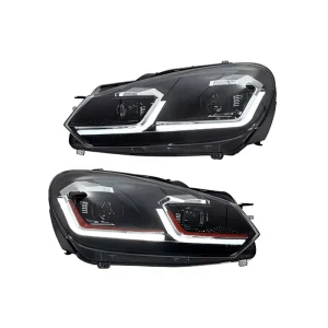 Golf 6 Headlight Assembly Modification Front LED Daytime Running Light Tail Light Volkswagen 12V 09-13