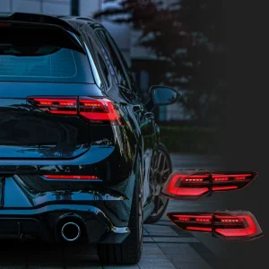 Golf 8 Tail Lights LED Assembly for VW Golf 8 MK8 LED Sequential Turn Signal Base to Performance Upgrade Plug n Play