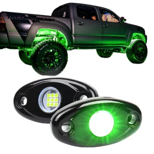 Green Oval 12V Waterproof Rock Light 9SMD Car Decorative LED Light for Trucks and All Terrain Vehicles