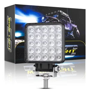 H-37F-25 25LED 6500K Off Road Driving Auxiliary Strobe Lamps 9-80V 48W LED Work Lights for Retrofit Upgrade
