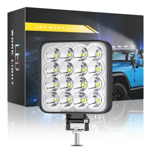 H-MINI-F-3030-16 Mini 16LED Light Bar 48W Waterproof White LED for 4×4 SUV Offroad Car ATV UTV for Wrangler 9-80V Universal